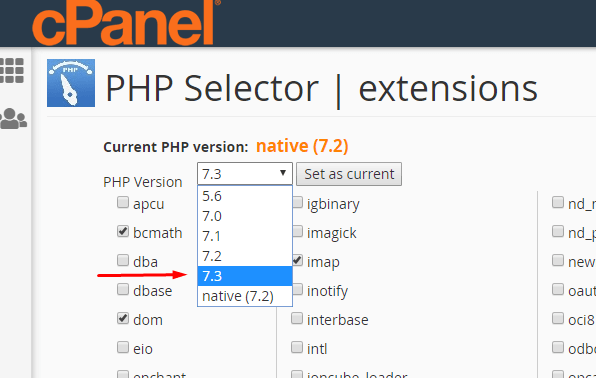 cpanel升级PHP版本
