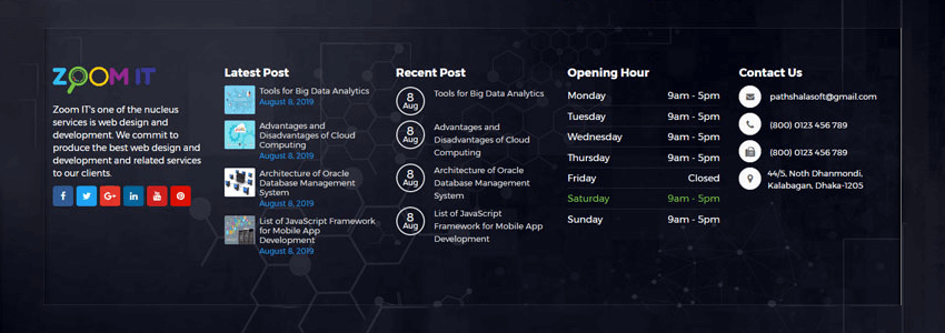 Footer widget bundle