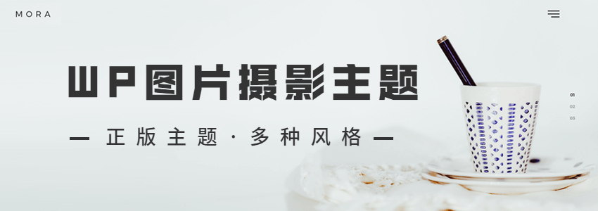 WordPress图片摄影主题Mora_创意组合_工作室_作品集