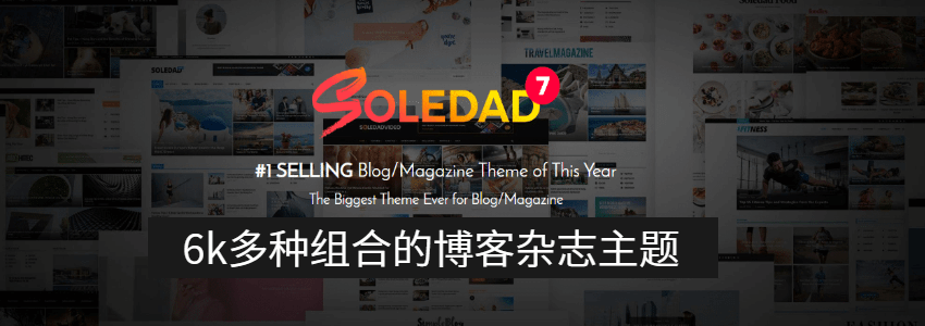 6000多种布局的多概念博客杂志WordPress主题Soledad