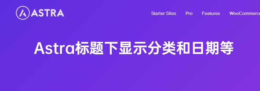Astra怎么在文章标题下显示发布日期、作者和分类目录等信息