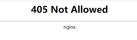 405 not allowed