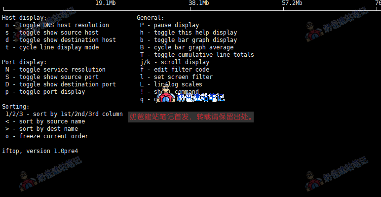 iftop帮助