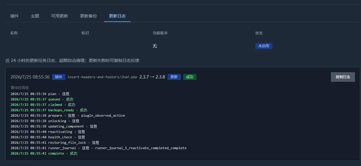 WordPress更新日志